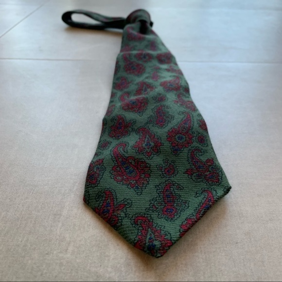 Dunhill Classic Wool-Silk Blend Paisley Tie - Picture 5 of 8